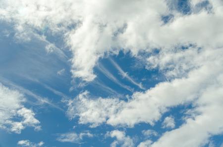 white clouds with blue sky background, beautiful sky