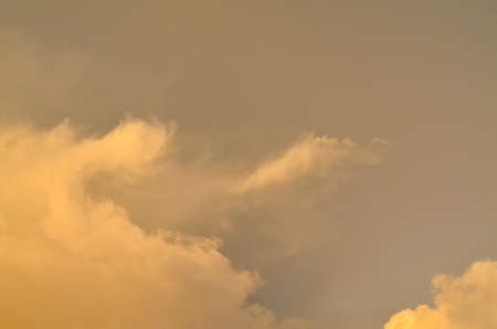 Golden clouds in the evening