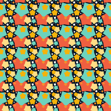 Seamless vector pattern. Background with geometric figures. Can be used for wallpaper, pattern fills, web page background,surface textures.のイラスト素材