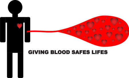 symbol of giving blood and the importancy of itのイラスト素材