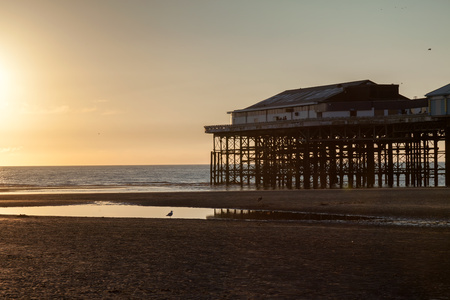Central pierr blackpool at duskの写真素材