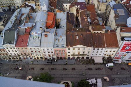 Lviv view of the market square from aboveのeditorial素材