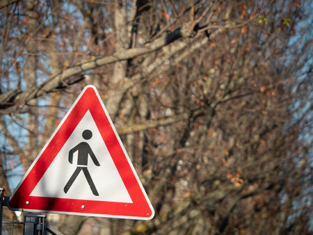 Walking sign in public pedesstrianの写真素材
