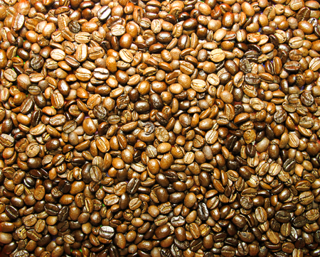 Natural Roasted Coffee beans backgroundの写真素材
