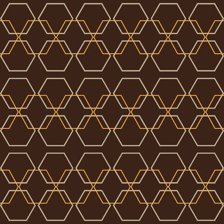 Honeycomb Retro Geometric Graphic Seamless Hexagon Patternのイラスト素材