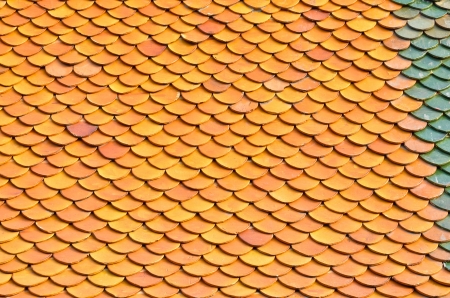 Thai ancient Temple roof backgroundの写真素材