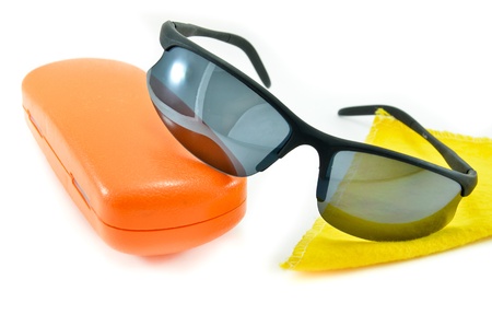 sunglasses and caseの写真素材