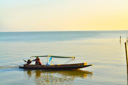 colorful long tail boat in Thailandのeditorial素材