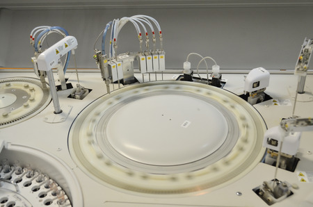 modern robotical machine for centrifuge blood and urine