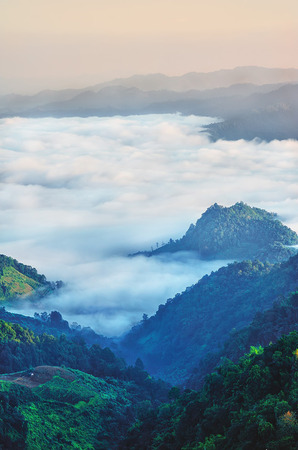the beautiful mountain range in Thailandの写真素材