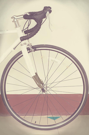 Racing bike detail. Studio photo of vehicle partの写真素材