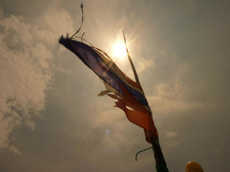 Bangkok with Flag - Stock Imageの写真素材