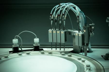 centrifuge. advanced laboratory equipment. photo.の写真素材
