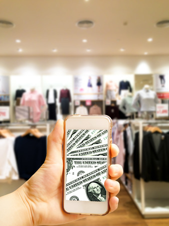 abstract blurred background of Department store in Shopping Mall