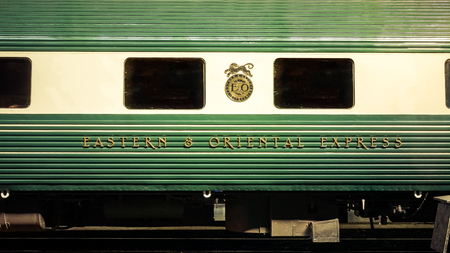 BangkokI, THAILAND - Febuary 13, 2018: The Eastern & Oriental Express  Luxury Trains,Bangkok to Singapore in Hua Lamphong railway stationのeditorial素材