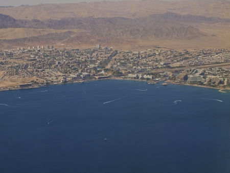 Aerial View of the city of Eilatの写真素材