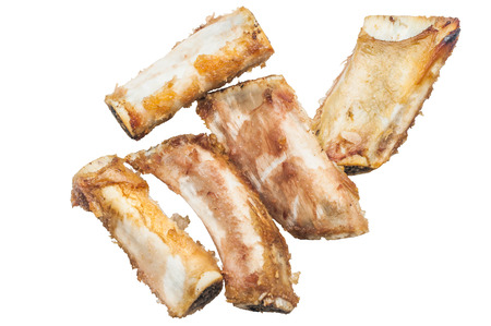 fried spare ribs eating finish