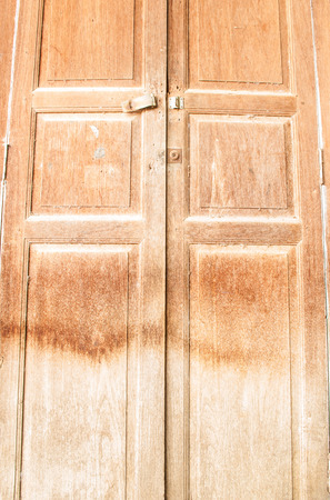 Close old wooden doorの写真素材