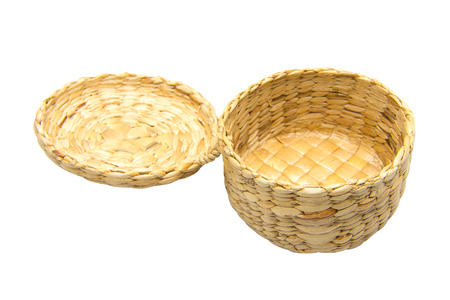 Baskets made ââof water hyacinthの写真素材