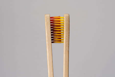 Toothbrush facing each other concept of lover.の写真素材