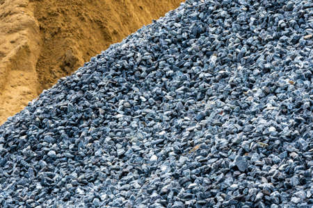 Find Granular Sand with Gravel used to make concrete , to mix with asphalt , to create gravel road or gravel path , to create gravel floor and gravel graden. We bring them together in a gravel pine. gravel texture , gravel background and gravel isolated.の写真素材