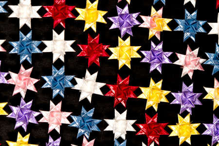 The Floding paper stars. Colorful pattern.の写真素材