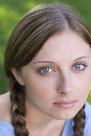 Shy Womanの写真素材