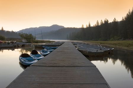 Sunset Lakeの写真素材