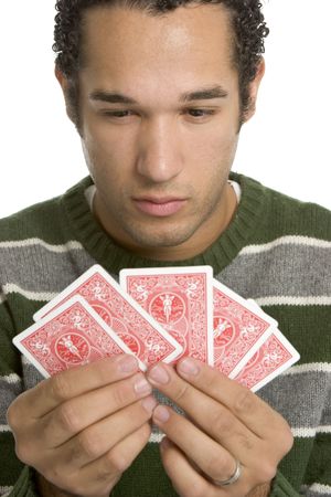 Man Playing Pokerのeditorial素材