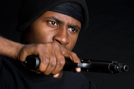 Man With Gunの写真素材