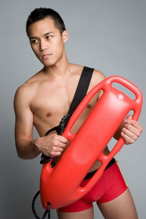 Sexy Asian Lifeguardの写真素材