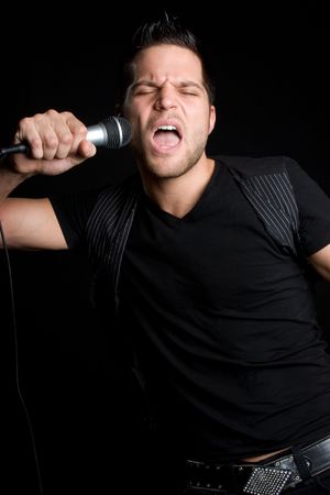 Singing Manの写真素材