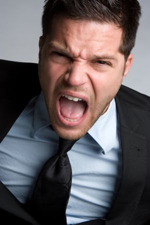 Yelling Businessmanの写真素材