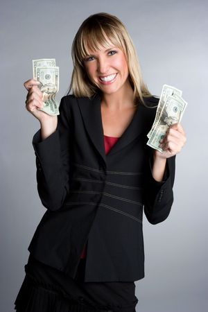 Businesswoman With Moneyの写真素材