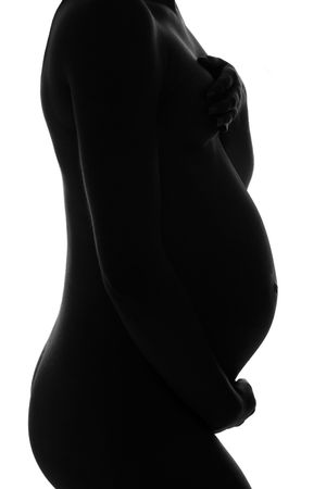 Pregnant Silhouetteの写真素材