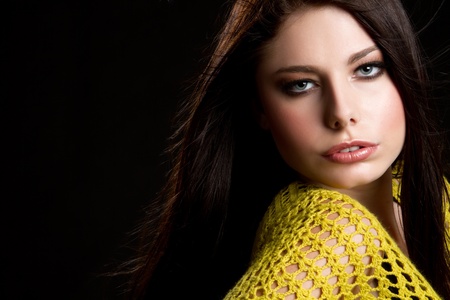 Pretty young fashion model womanの写真素材