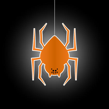 Halloween spider flat icon symbolのイラスト素材
