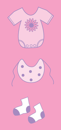 Baby Girl Clothesのイラスト素材