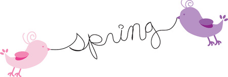 Spring Birdsのイラスト素材