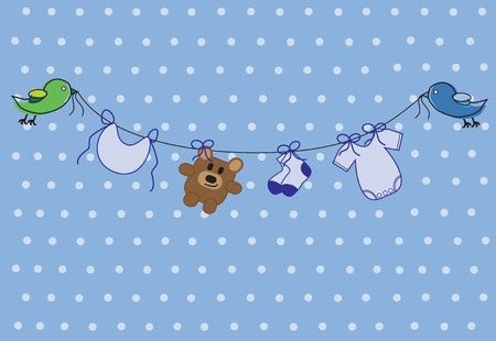 Baby Boy Showerのイラスト素材