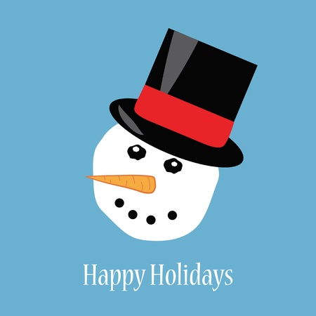 Snowman Greeting Cardのイラスト素材