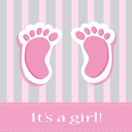 It s A Girl Baby Feetのイラスト素材