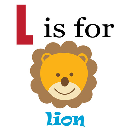 L is for Lionのイラスト素材
