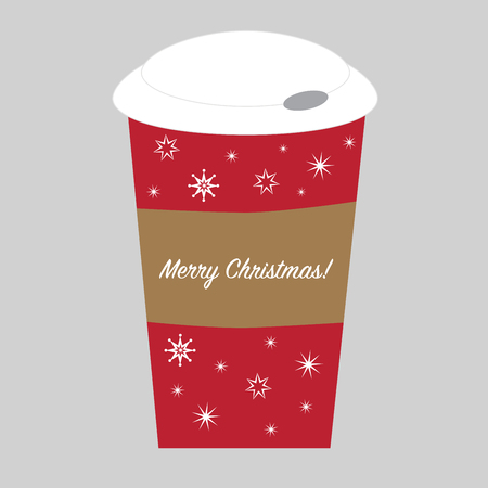 Merry Christmas Cupのイラスト素材