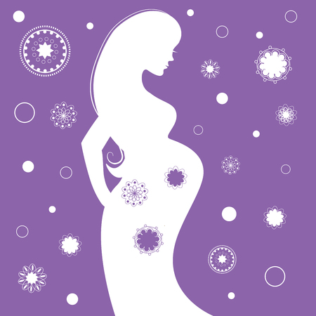 Purple Pregnant Womanのイラスト素材