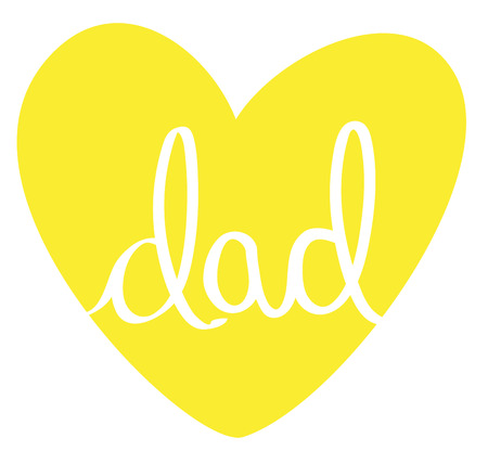 Yellow Dad Heartのイラスト素材
