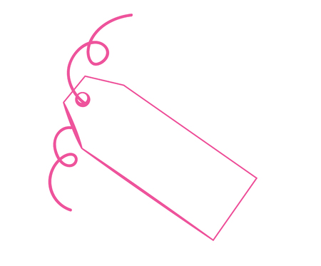 Blank Pink Tagのイラスト素材
