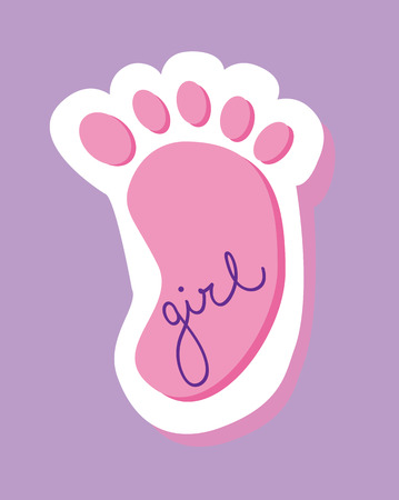 Girl Baby Footのイラスト素材