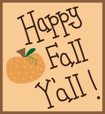 Happy Fall Y'Allのイラスト素材