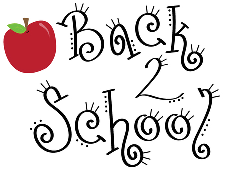 Back 2 School Letteringのイラスト素材